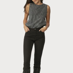 Camiseta sin Mangas de Cuello Redondo 100% Algodón de Secado Rápido para Mujer, Último Diseño, Personaliza con tu Propio Logotipo - Product Image 3