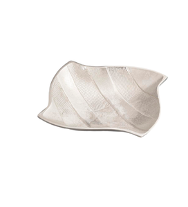 Herramientas para servir alimentos y ensaladas, bandeja para servir alimentos de material metálico, bandeja decorativa fundida de aluminio Chapado en plata - Product Image 5