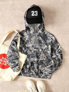 Woodland Camouflage Hoodie En Gros En Plein Air Chasse Sweat Mélange De Polyester Léger Logo Personnalisé Streetwear Vêtements - Product Image 4