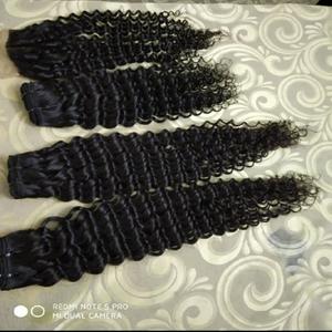 Vente en gros d'extension de cheveux humains de couleur noire naturelle Faisceaux de cheveux raides, extensions de cheveux raides brésiliens originaux - Product Image 1