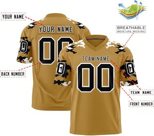 Camisetas de fútbol universitario con colores personalizados y bordado de logotipo de equipo ajuste transpirable OEM hecho en fábrica - Product Image 2