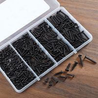 Kit d'assortiment de vis à tête fraisée pour bois, 247 pièces # 6 # Ensemble de 8 vis autotaraudeuses en acier inoxydable 304 à oxyde noir, à tête Phillips