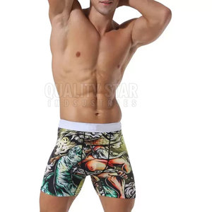 Bóxer corto de compresión con estampado Popular para hombre, ropa interior cómoda sin costuras, Oem, venta al por mayor - Product Image 2