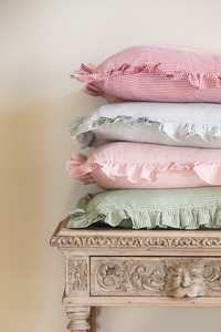 Housse de coussin de canapé en coton biologique 100% à volants, style vintage, jacquard, taie d'oreiller, décoration de salon, fournitures hôtelières - Product Image 6