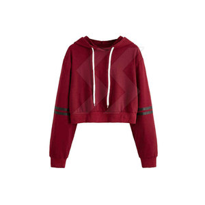 Uso al aire libre Superventas Mujeres Crop Top Sudaderas con capucha Ropa de moda Durable Transpirable Fleece Mujeres Crop Top Sudaderas con capucha - Product Image 1