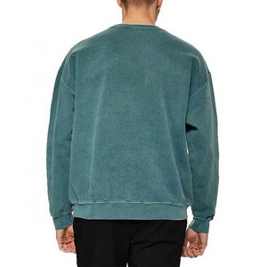 Sweat-shirts et hoodies décontractés pour hommes 100 % coton 2026, style universitaire, coupe oversize, col rond, délavés à l'acide, en promotion - Product Image 5