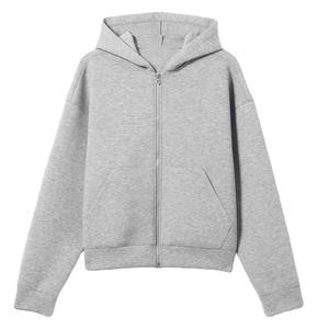 Fabricants de sweats à capuche essentiels personnalisés de haute qualité Sweat à capuche court en éponge française 500 g/m² avec fermeture éclair pour hommes - Product Image 5