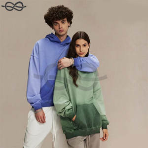 Sweat à capuche personnalisé 600 GSM de haute qualité, poids lourd, imprimé bouffant, pour hommes, 100% coton, survêtement, hiver, coupe surdimensionnée - Product Image 5