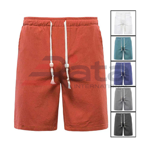 Men's Casual Summer <b>Shorts</b> Comfortable Cotton Simple Pants with Solid Pattern Digital Printing New Fashion Beach <b>Trousers</b> - Product Image 1