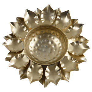 Tazón de Hierro de la Mejor Calidad, Diseño Decorativo para Vajilla, Tazón de Metal con Acabado Dorado, Tazón para Servir Alimentos - Product Image 2