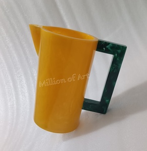 Jarra de agua ecológica de resina azul gris de estilo moderno para beber jugo, café, té helado, hogar, restaurante, comedor, Vasos - Product Image 3