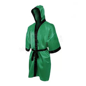 Robe de boxe en soie personnalisée de haute qualité Concevez votre propre robe de combattant personnalisée pour les arts martiaux Kickboxing personnalisé de haute qualité - Product Image 2