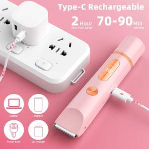 Rasoir électrique 2-en-1 pour femme, utilisation humide et sèche, rechargeable, tondeuse à lame céramique pour le corps, les poils pubiens, le nez et les zones intimes - Product Image 1