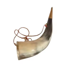 Corne à boire naturelle avec support élégant Corne de Viking décorative ou gobelet à corne à boire Parfait par l'artisanat du croissant - Product Image 2