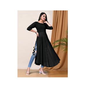 Vêtements et accessoires Georgette Naira Cut Kurti pour filles Robe à usage décontracté disponible en grande quantité depuis l'Inde - Product Image 1