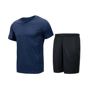 Ensemble 2 pièces T-shirt et short de sport tricoté unisexe personnalisé en polyester/coton à manches courtes pour homme, collection automne 2026 - Product Image 6
