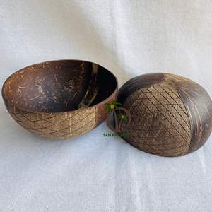 Cuenco de madera con logotipo personalizado para ensalada, tazón de cáscara de coco para batidos, productos artesanales ecológicos, tazón práctico - Product Image 5