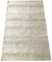 Tapis épais à poils plats rayés multi-textures en laine indienne tissée à la main, écologique, de luxe, style moderne, pour usage intérieur, directement de l'usine