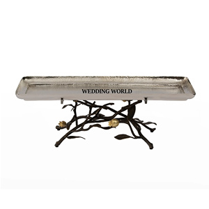 Handmade Rectangle-Shaped Stainless Steel Modern Luxury <b>Chocolate</b> Tray Hammered Finish Nickel Plate Eco-Friendly <b>Wedding</b> New - Product Image 5