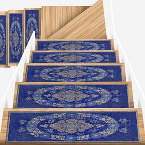 พรมสีฟ้า, พรมสีเทา, พรมเหรียญ, พรมจางหายไป, พรมที่ทันสมัย, พรมพิมพ์3D, goblen - Product Image 3