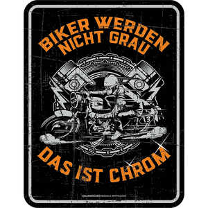 Los motociclistas no se convierten en grises, es solo cromo: Señal llamativa para motociclistas - Product Image 1