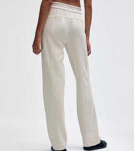 2025 nouveauté Logo personnalisé imprimé couleur unie plaine femmes pantalons de survêtement polaire éponge doux femmes pantalons de survêtement hommes pantalons lavés - Product Image 5