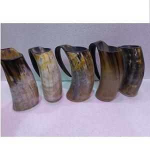 Taza para beber de cuerno natural ecológico, taza de cerveza de cuerno artesanal disponible - Product Image 4