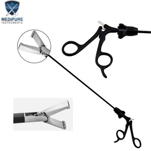 Pinzas de agarre atraumáticas Allis, 3x4 dientes, doble acción, 5 mm x 31 cm, instrumento quirúrgico laparoscópico, MEDIPURE INSTRUMENTS - Product Image 2