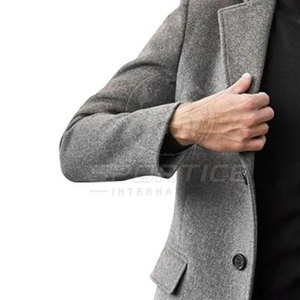 Abrigo Largo de Lana Gris para Hombre Sportice - Product Image 6