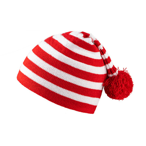 หมวกบีนนี่อะคริลิคแบบมีลายทาง ดีไซน์คริสต์มาส สำหรับฤดูหนาว  รับทำโลโก้ตามสั่ง  ลายแจ็คการ์ด  หมวกทรงสกัลลี่ - Product Image 2