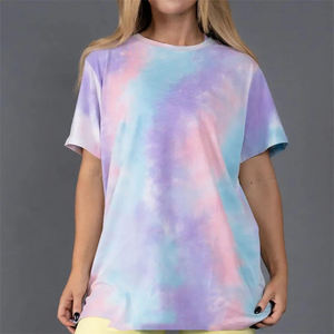 Camiseta de Verano 2025 de Alta Calidad para Mujer, Talla Grande, con Logotipo Personalizado, Impresión Digital, Informal, Tejida, 100% Algodón, Antiarrugas, Secado Rápido - Product Image 6