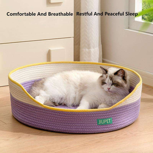 Cama para Perros y Gatos de Mimbre Resistente, Ecológica, Tejida, con Diseño de Dibujos Animados, Resistente a Arañazos, para Todas las Estaciones, Venta al por Mayor - Product Image 3