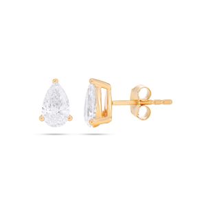 Pear Stone Pushback Stud <b>Earring</b> - Product Image 2