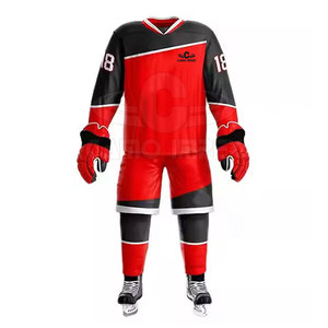 Nouvelle Arrivée Vente Chaude Conception Personnalisée Hockey Sur Glace Uniforme Ensembles Écologique Respirant 100% Polyester - Product Image 1