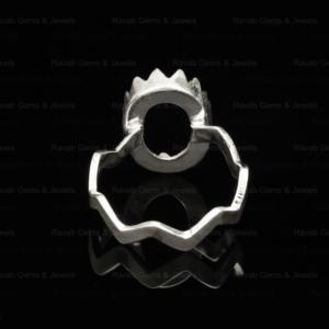 Best Selling Sterling Solid Silver 8x10mm Oval Shape Thunder Band Semi Mount <b>Blank</b> Bezel Set <b>Ring</b> Good for Gemstone and Resin - Product Image 3