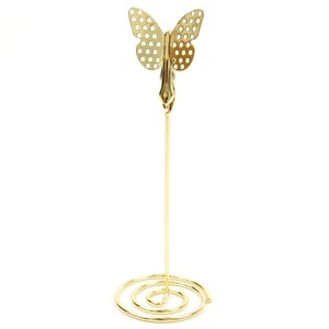 Portatarjetas de alambre de mariposa dorada, soporte de mesa, Clip decorativo para notas, imágenes, etiquetas, bodas, fiesta de cumpleaños o uso de buffet - Product Image 4