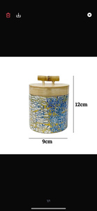 Pot en bambou élégant avec incrustation stylisée en nacre de coquille d'œuf, récipient décoratif pour bonbons, noix, fruits pour les saisons festives - Product Image 4