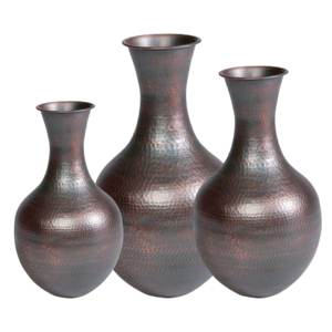 Vase à fleurs unique en métal avec finition bronze, décoration de fête et de mariage, vase à fleurs pour la maison et les restaurants, accessoires de table - Product Image 3