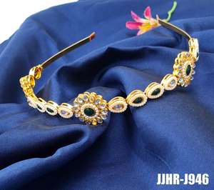 Bijoux de bandeau de cheveux de créateur pour femmes fournisseur de gros de luxe ethnique fait à la main pour mariage fête festival - Product Image 2