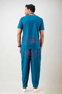 ชุดยูนิฟอร์มคอวีสำหรับผู้ชายชุดพยาบาลสครับยืดได้ - Product Image 3