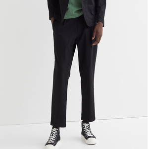 Pantalones Cargo negros de algodón 100% para hombre, ropa informal estilo Hip Hop con patrón recto, pantalones para correr informales para verano, logotipo personalizado - Product Image 2