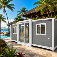 Maison conteneur modulaire portable de 30 pieds, extensible et respirante, à structure en acier, pour hôtel extérieur, ferme, école, ou espace de vie