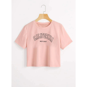 Haut décontracté actif pour femme, haut court en coton tricoté à manches longues, chemises unies pour l'été - Product Image 4