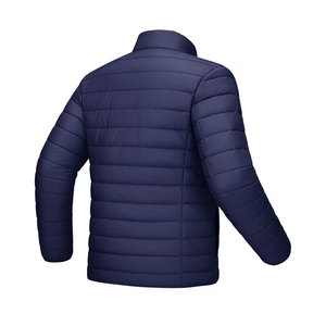 Veste en tissu nylon pour homme, printemps automne, rembourrage complet, légère et douce, col montant, poignets et ourlet extensibles - Product Image 2