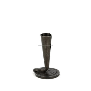 Juego de 3 candelabros forjados a mano de hierro forjado, diseño de Base de remolino para el hogar, regalo decorativo de Navidad, otros candelabros - Product Image 2