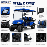 Voiturette de golf électrique 6 places UCJD-DH-14, buggy de golf personnalisé, fabricant OEM pour le transport en station balnéaire et à l'hôtel