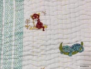 Nueva llegada bloque de mano 100% algodón reversible impreso bebé Kantha edredón para bebé suave Kantha - Product Image 4