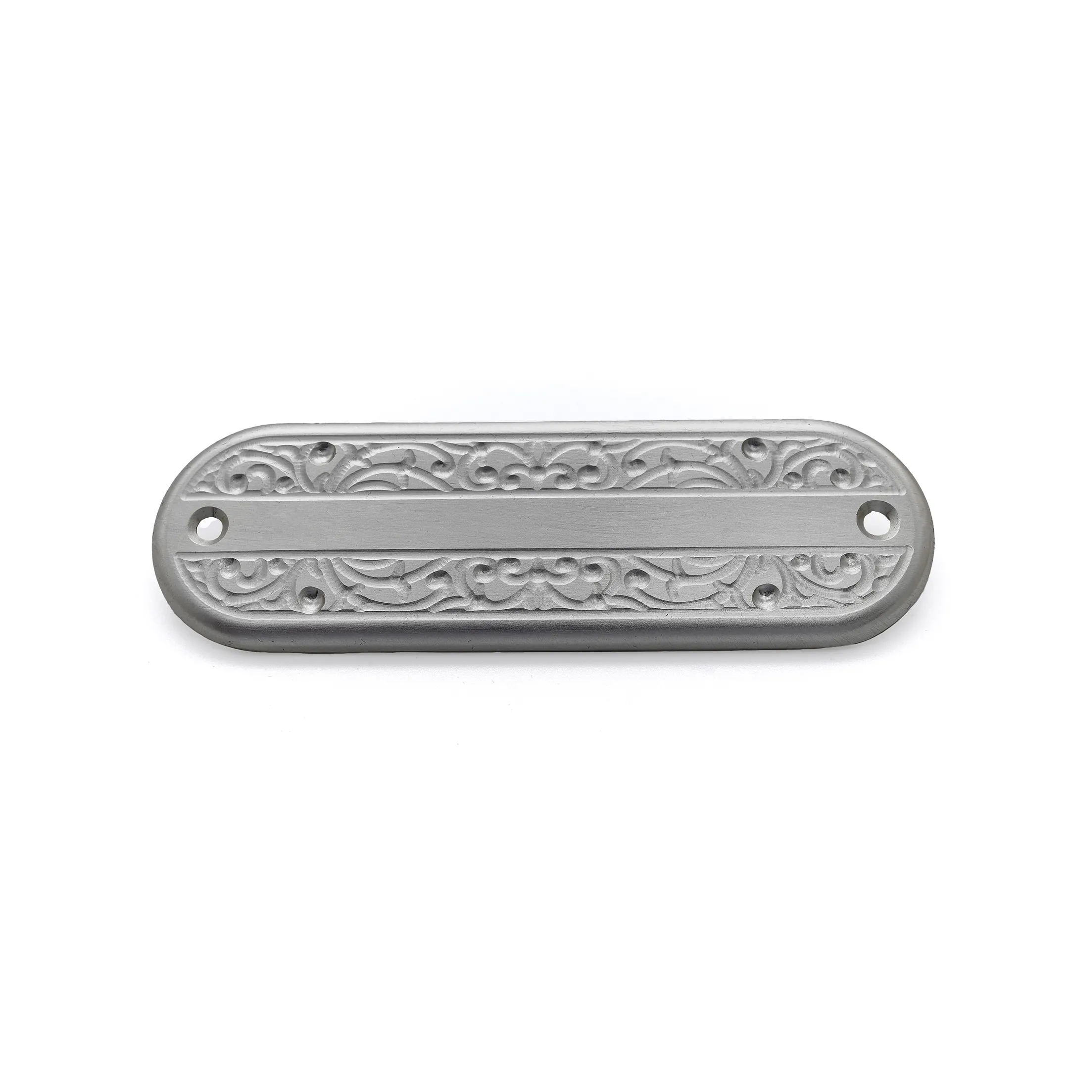 Premium Handcrafted Made in Italy Asmara Rounded Corners Silver Brass Door Name Plate Plaque Sign Metal Manufacturer