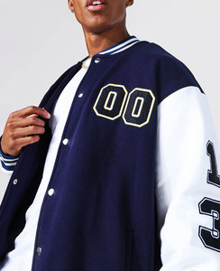 Vestes d'université en laine personnalisées en vrac pour hommes respirant Baseball Streetwear col à capuche broderie Chenille Letterman caractéristiques légères - Product Image 3