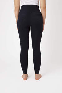 Pantalones de mujer personalizados de alto rendimiento, mallas, ropa ecuestre al por mayor, pantalones con estampado de silicona de tiro alto - Product Image 3